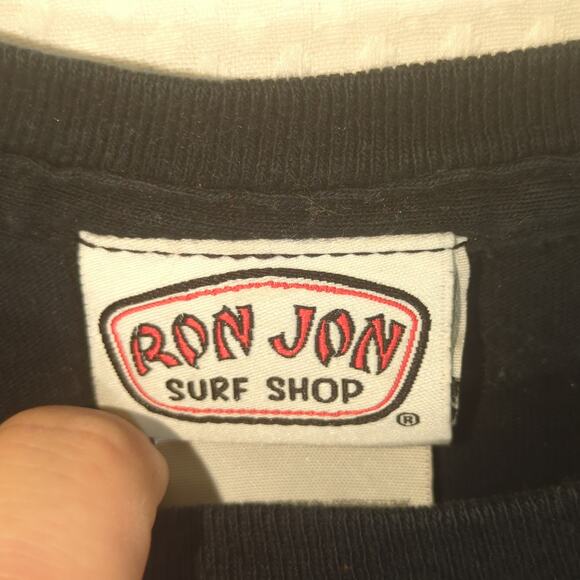 Ron Jon Surf Shop Myrtle Beach T Shirt XL Black Graphic Parrot Toucan Chameleon - Picture 5 of 5